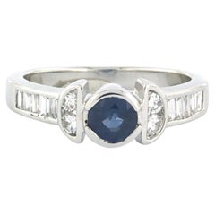 Ring mit Saphiren und Diamanten bis zu 0,70ct 18k Gold 4,8 Gramm