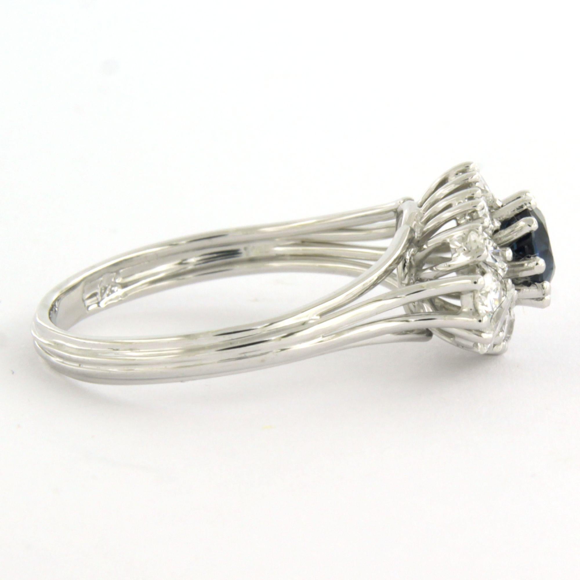 Anillo con diamantes talla zafiro, marquesa y brillante hasta 1,00ct Oro de 18k Moderno en venta