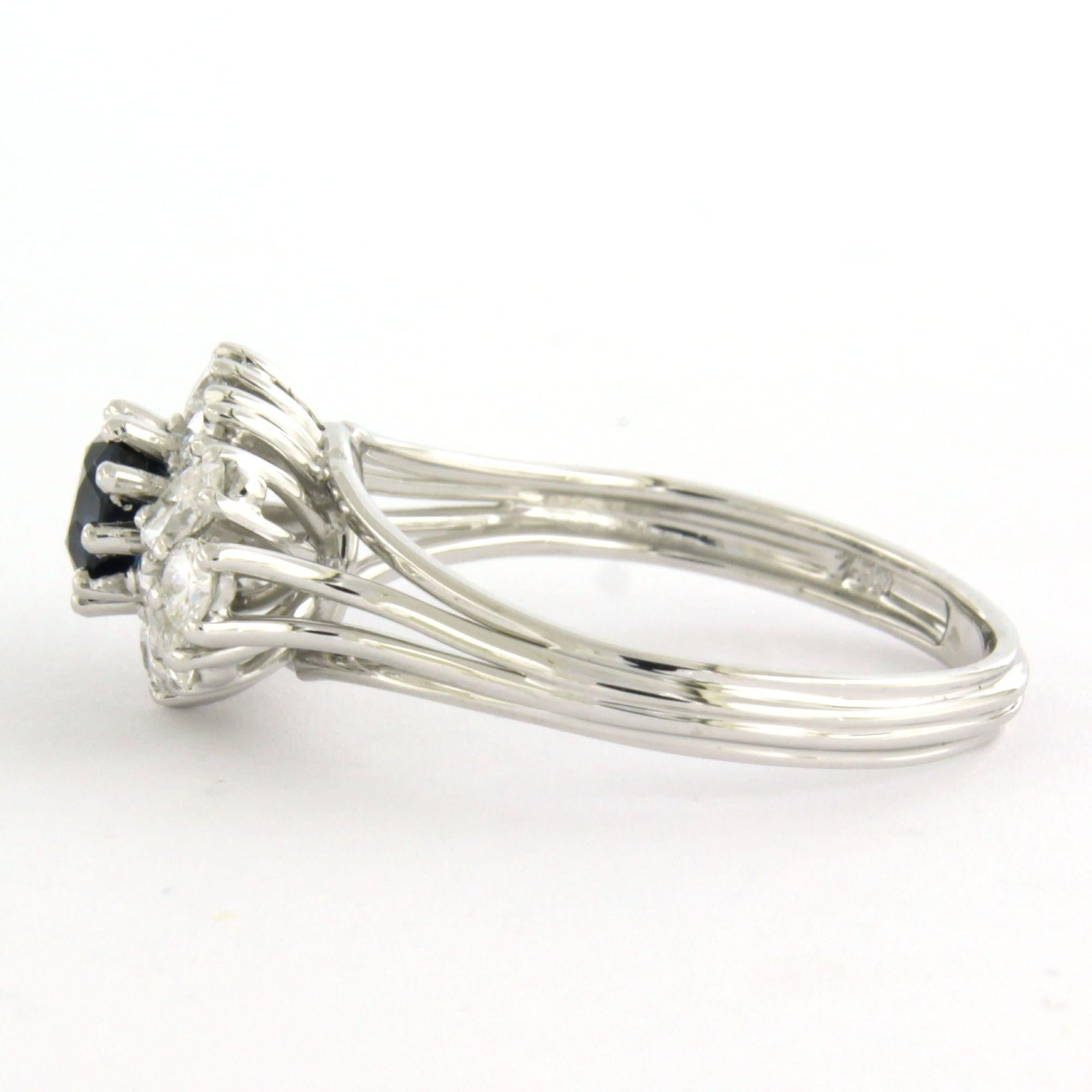 Anillo con diamantes talla zafiro, marquesa y brillante hasta 1,00ct Oro de 18k Corte brillante en venta