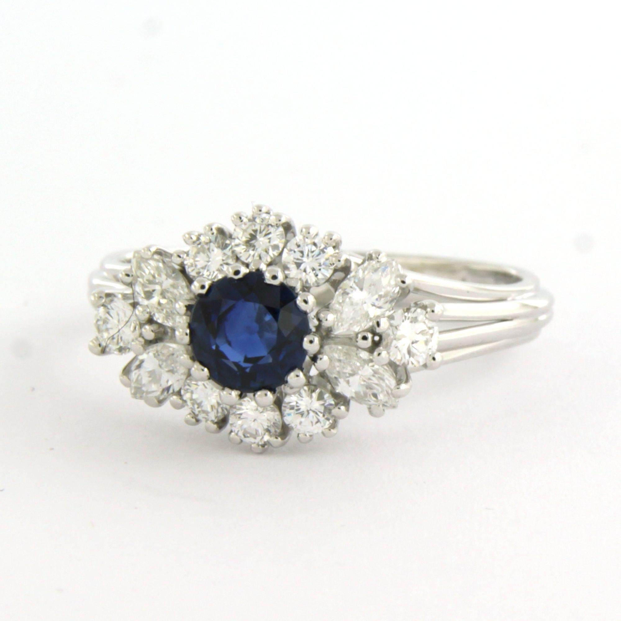 De las mujeres Anillo con diamantes talla zafiro, marquesa y brillante hasta 1,00ct Oro de 18k en venta