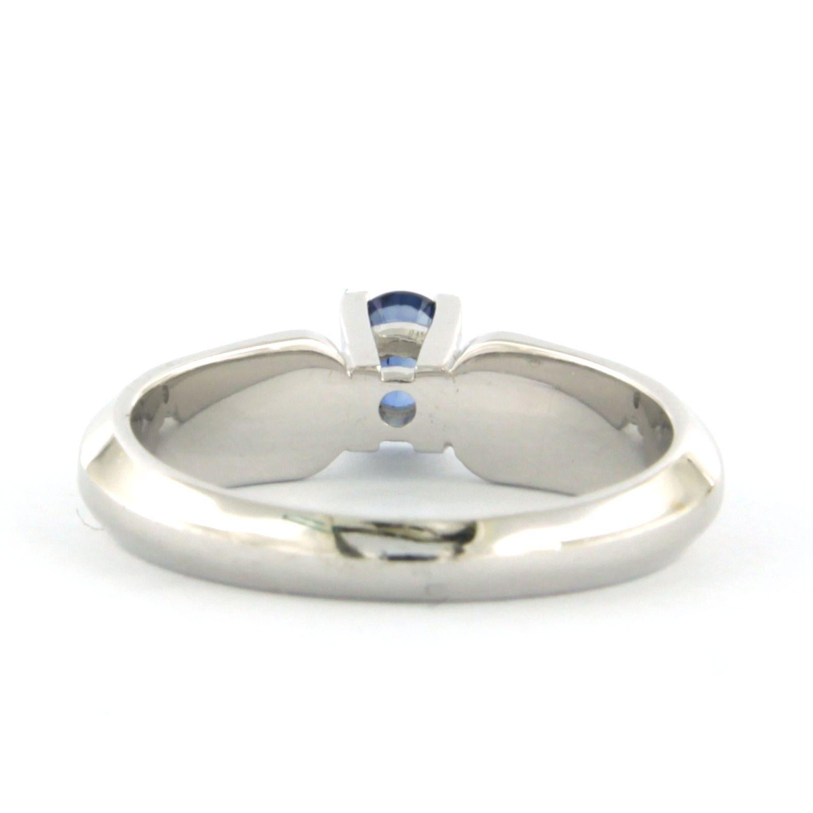 Bague avec saphir jusqu'à 0,50ct et diamants taille brillant jusqu'à 0,26ct Or 14k Pour femmes en vente