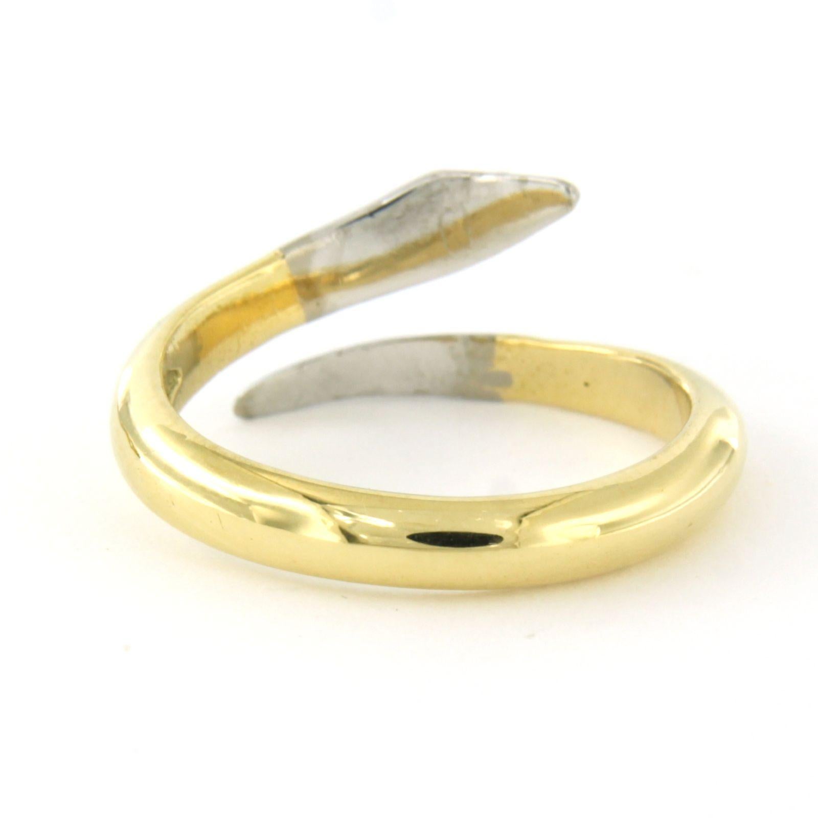 Single Cut Ring with single cut diamonds up to 0.10ct 18k gold 4.7 grams For Sale