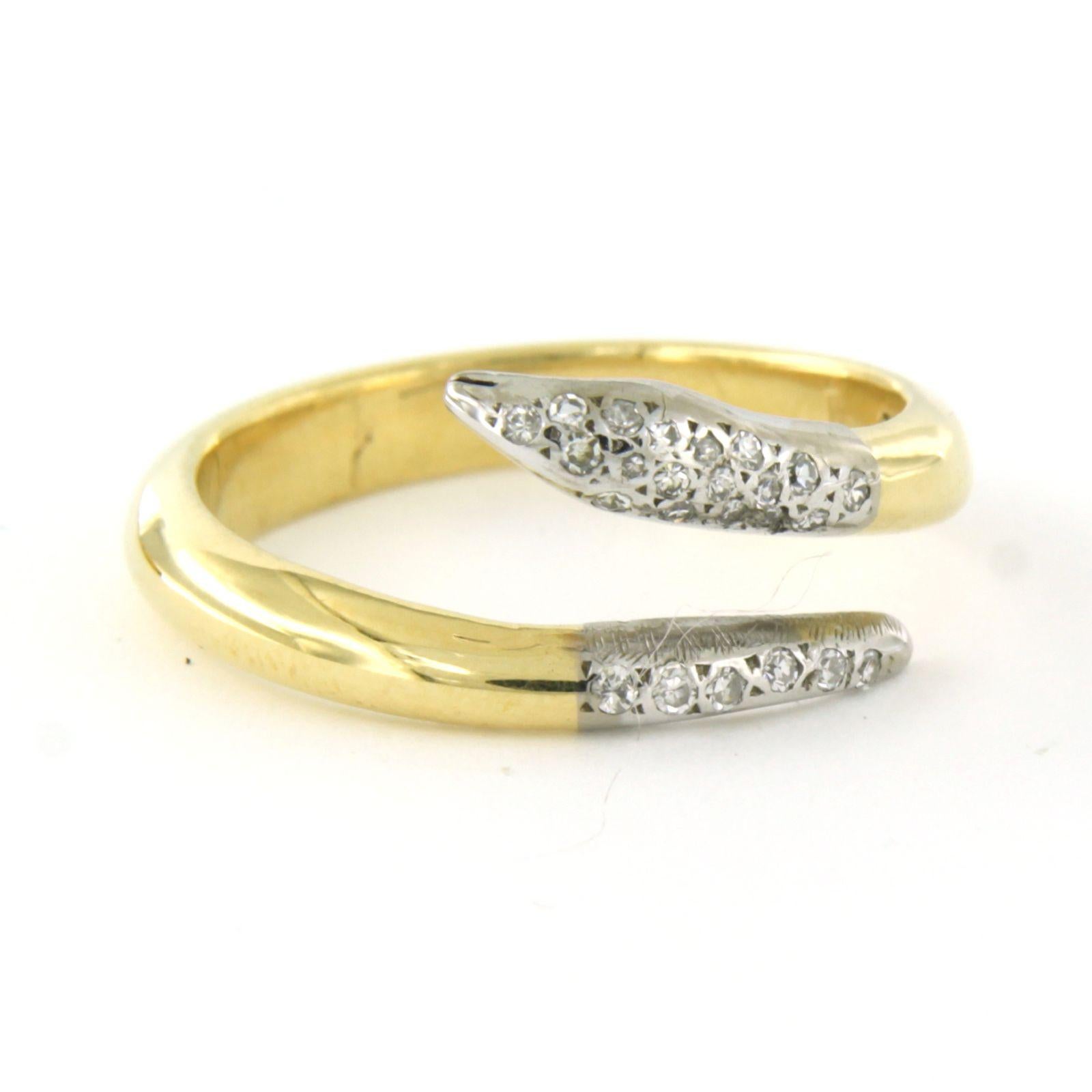 Women's Ring with single cut diamonds up to 0.10ct 18k gold 4.7 grams For Sale