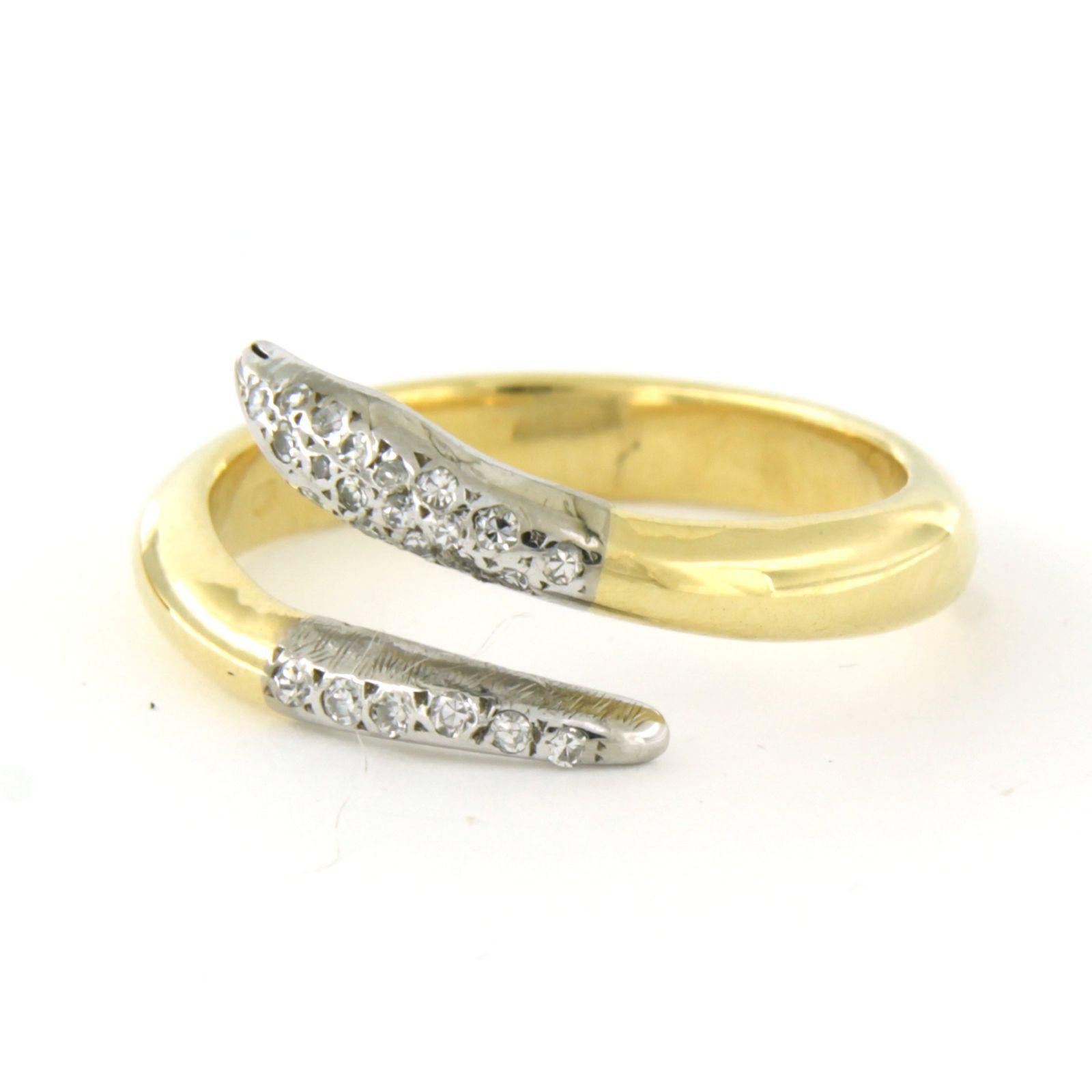 Ring with single cut diamonds up to 0.10ct 18k gold 4.7 grams For Sale 1