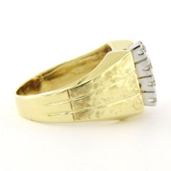 Ring mit Diamanten im Einfachschliff bis zu 0,12 Karat, 14-karätiges Gold, 6,8 Gramm