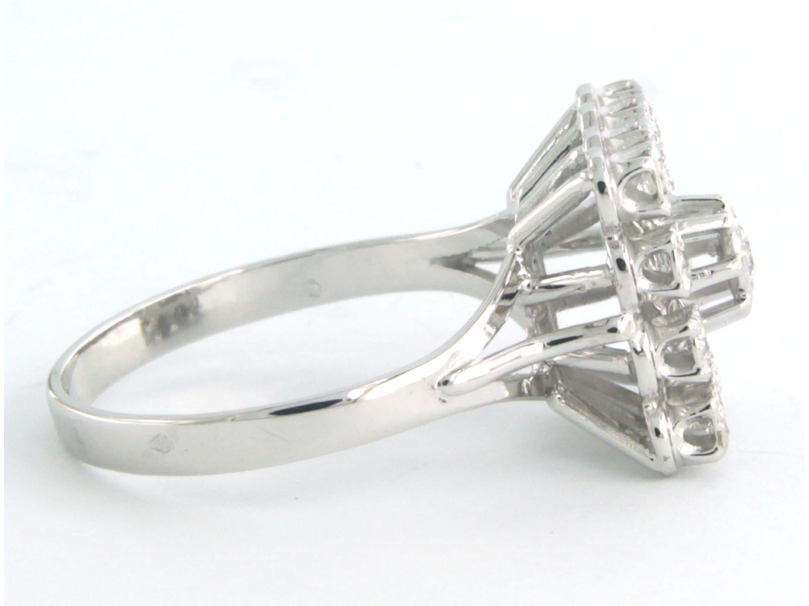 Ring with single cut diamonds up to 0.17ct 5.0 grams 18k white gold For Sale 1