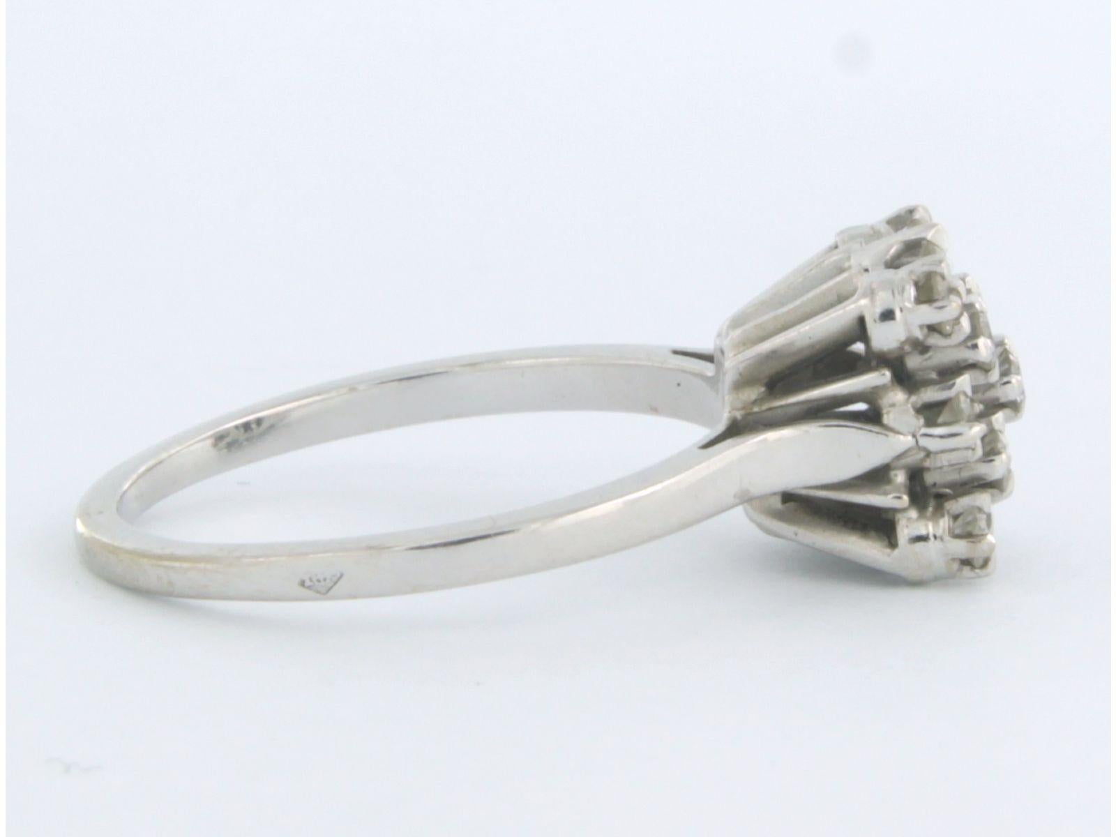 Moderne Bague avec diamants taille unique jusqu'à 0,30ct Or 18k 4,5 grammes en vente