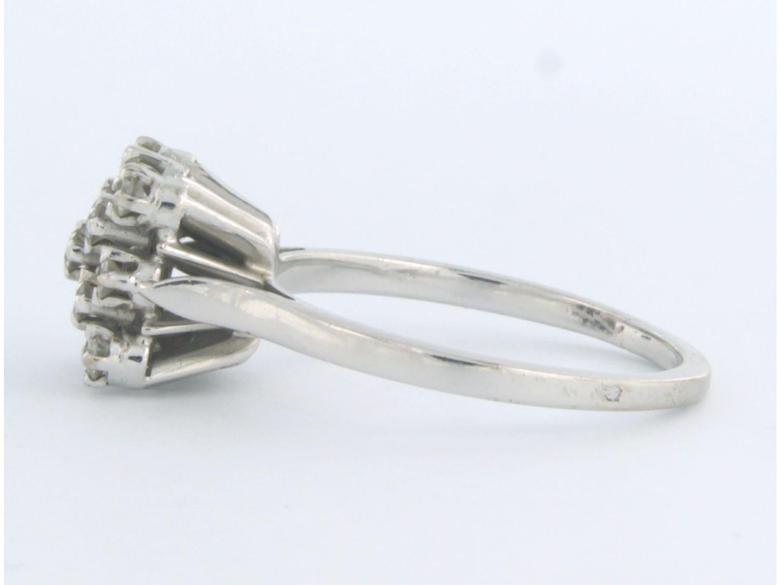 Taille simple Bague avec diamants taille unique jusqu'à 0,30ct Or 18k 4,5 grammes en vente