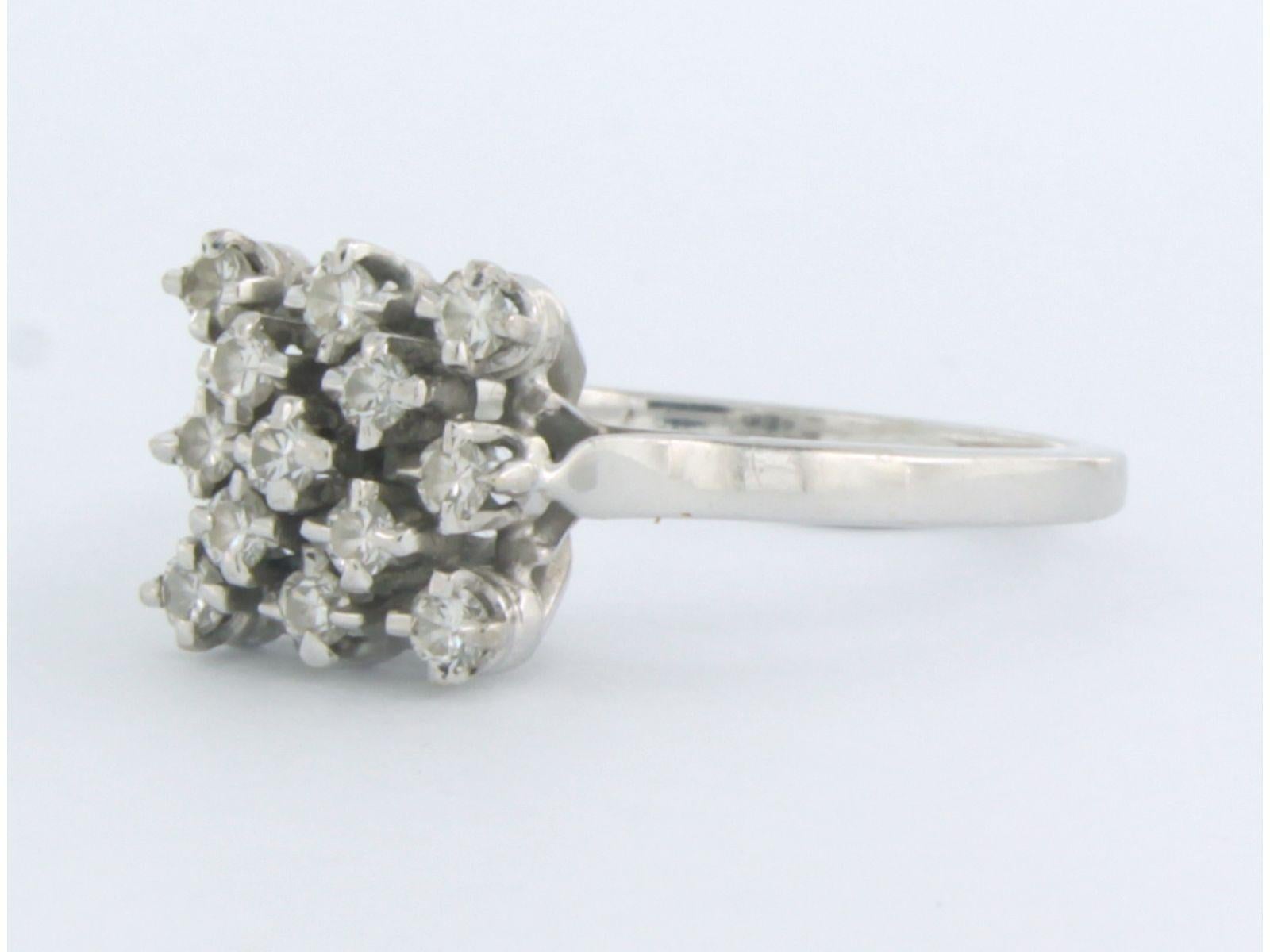 Bague avec diamants taille unique jusqu'à 0,30ct Or 18k 4,5 grammes Pour femmes en vente