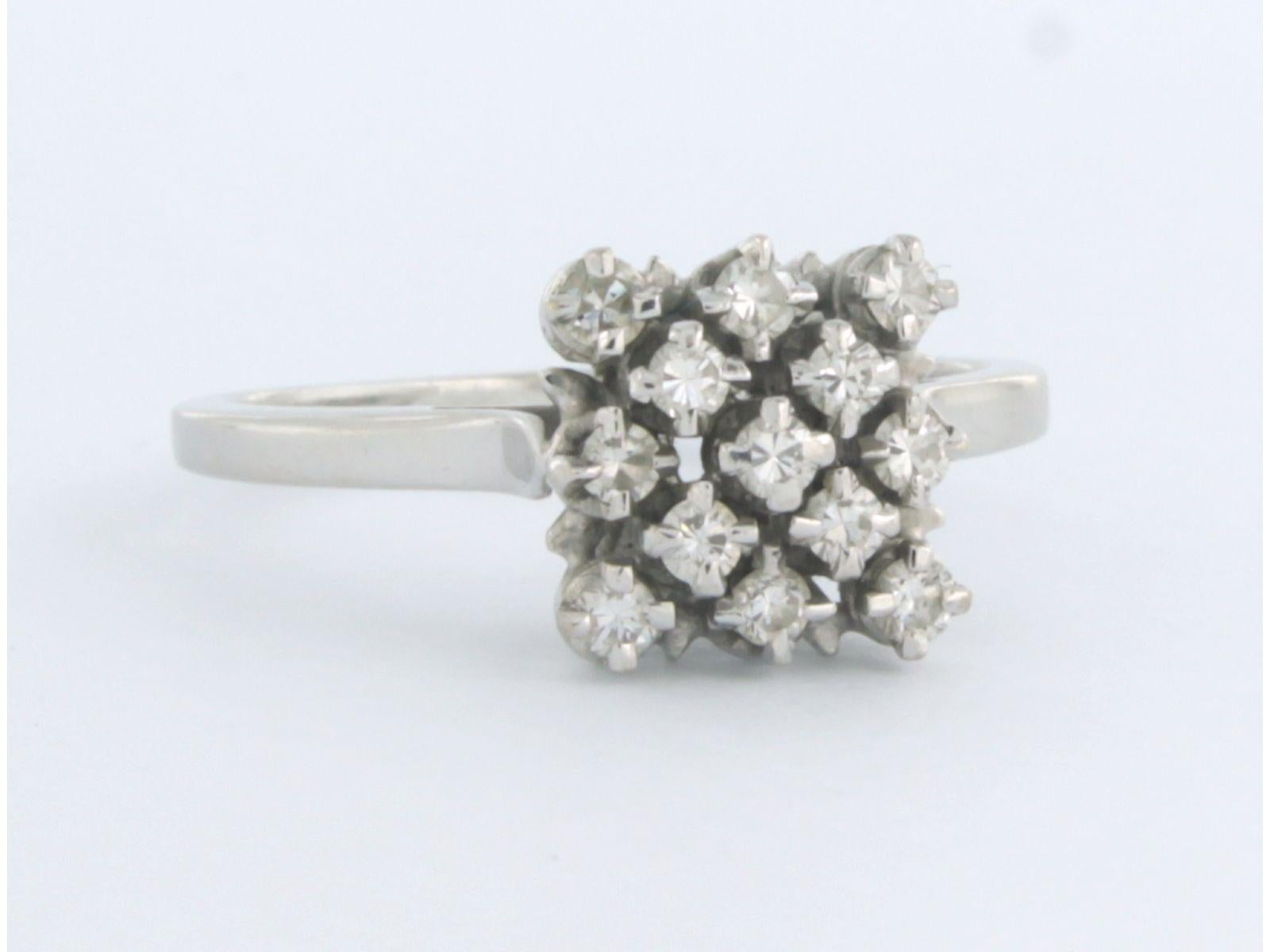 Bague avec diamants taille unique jusqu'à 0,30ct Or 18k 4,5 grammes en vente 1