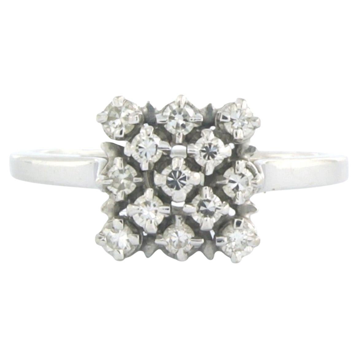 Bague avec diamants taille unique jusqu
à 0,30ct Or 18k 4,5 grammes