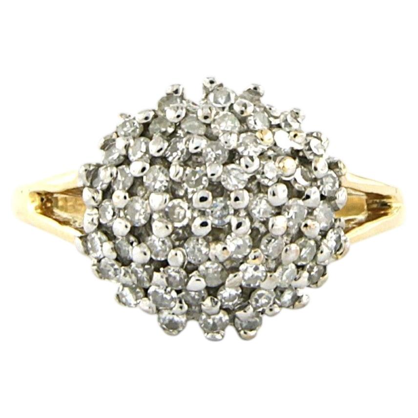 Ring mit Diamanten im Einzelschliff bis zu 0,50ct 14k Gold 3,5 Gramm