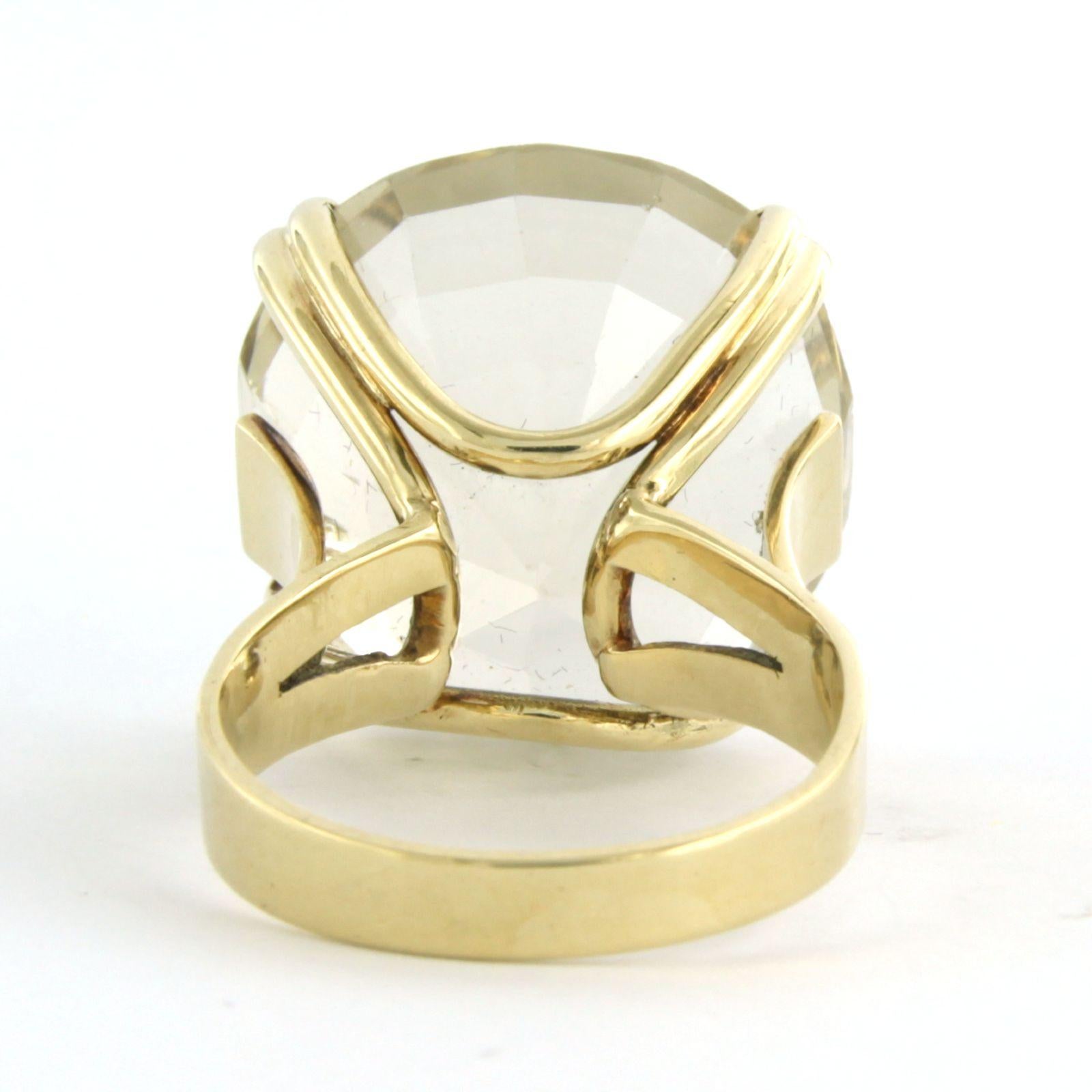 Ring with smokey topaz 14k yellow gold For Sale 6