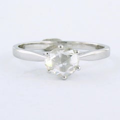 RIng with solitaire ring with rose cut diamond up to 0.60ct 14k gold 2.3 grams