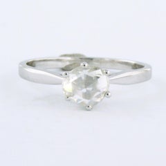 Anello con solitario con diamante taglio rosa fino a 0,60ct Oro 14k 2,3 grammi
