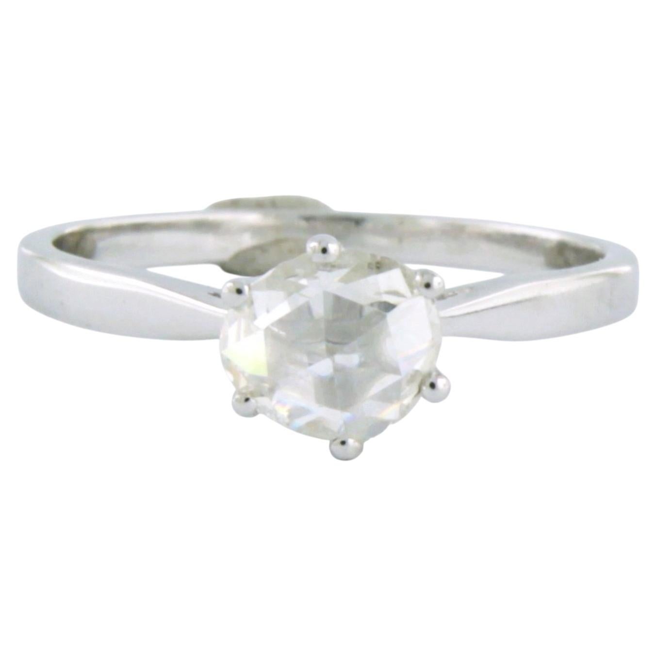 Ring mit Solitär mit Diamant im Rosenschliff bis zu 0,60ct 14k Gold 2,3 Gramm