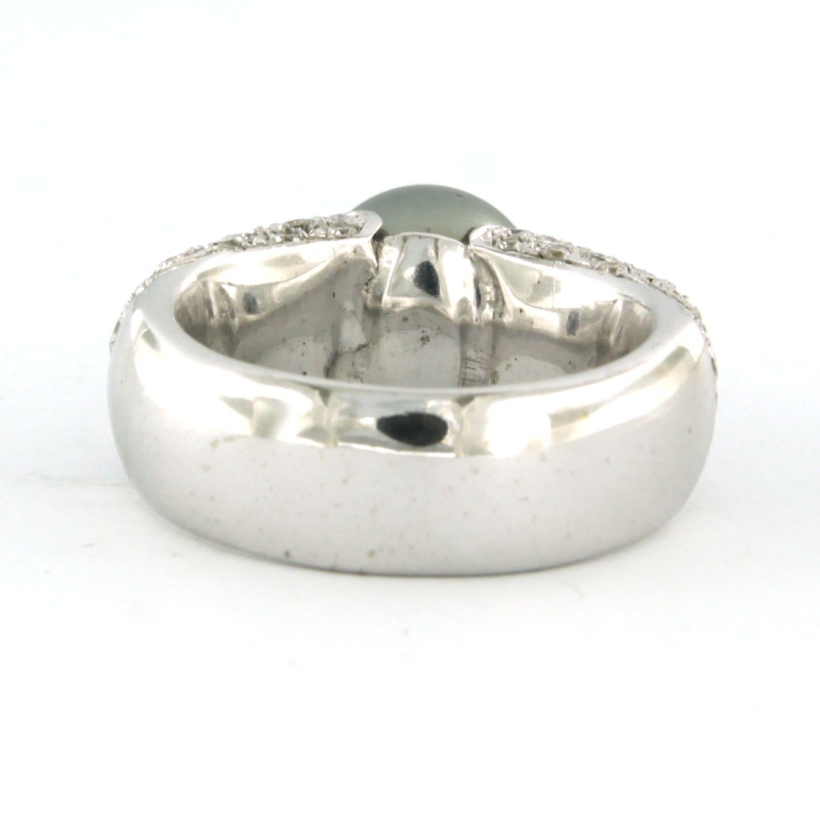 Ring mit Tahiti-Perle und Diamant im Brillantschliff bis 2,00ct 15,1 Gramm 18k Gold im Zustand „Hervorragend“ im Angebot in The Hague, ZH