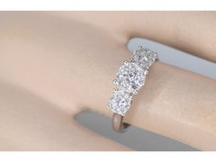 18K Gold Contemporary Diamond Ring, 0.75ct Brilliant Cut, New