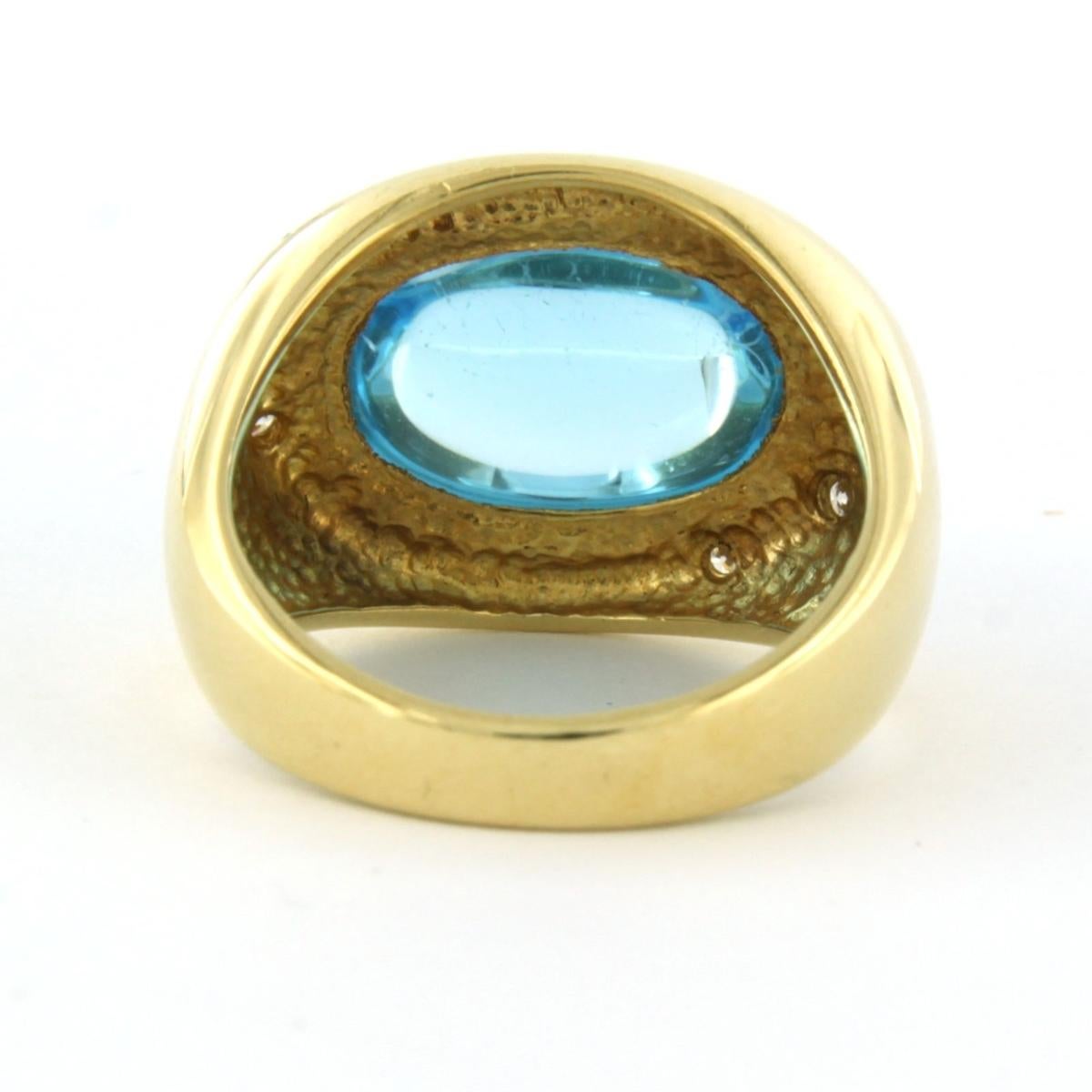 Ring mit Topas und Diamanten im Brillantschliff bis zu 0,15ct 18k Gold 10,0 Gramm im Zustand „Hervorragend“ im Angebot in The Hague, ZH