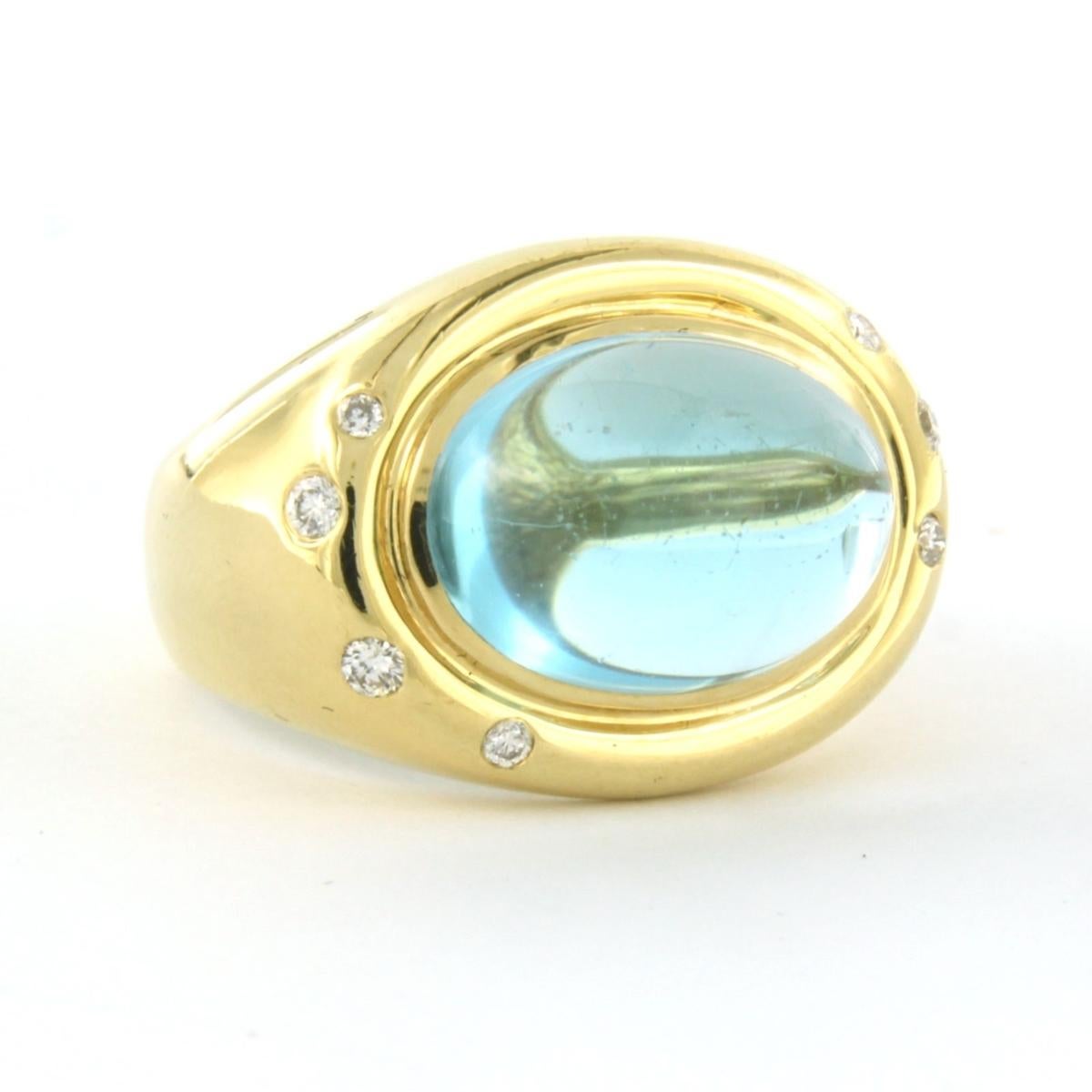 Ring mit Topas und Diamanten im Brillantschliff bis zu 0,15ct 18k Gold 10,0 Gramm Damen im Angebot