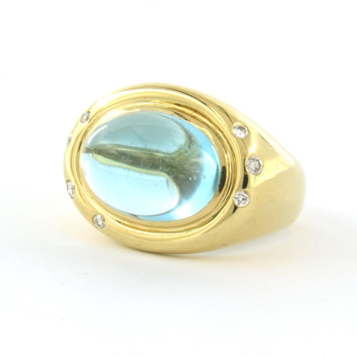 Ring mit Topas und Diamanten im Brillantschliff bis zu 0,15ct 18k Gold 10,0 Gramm im Angebot 1