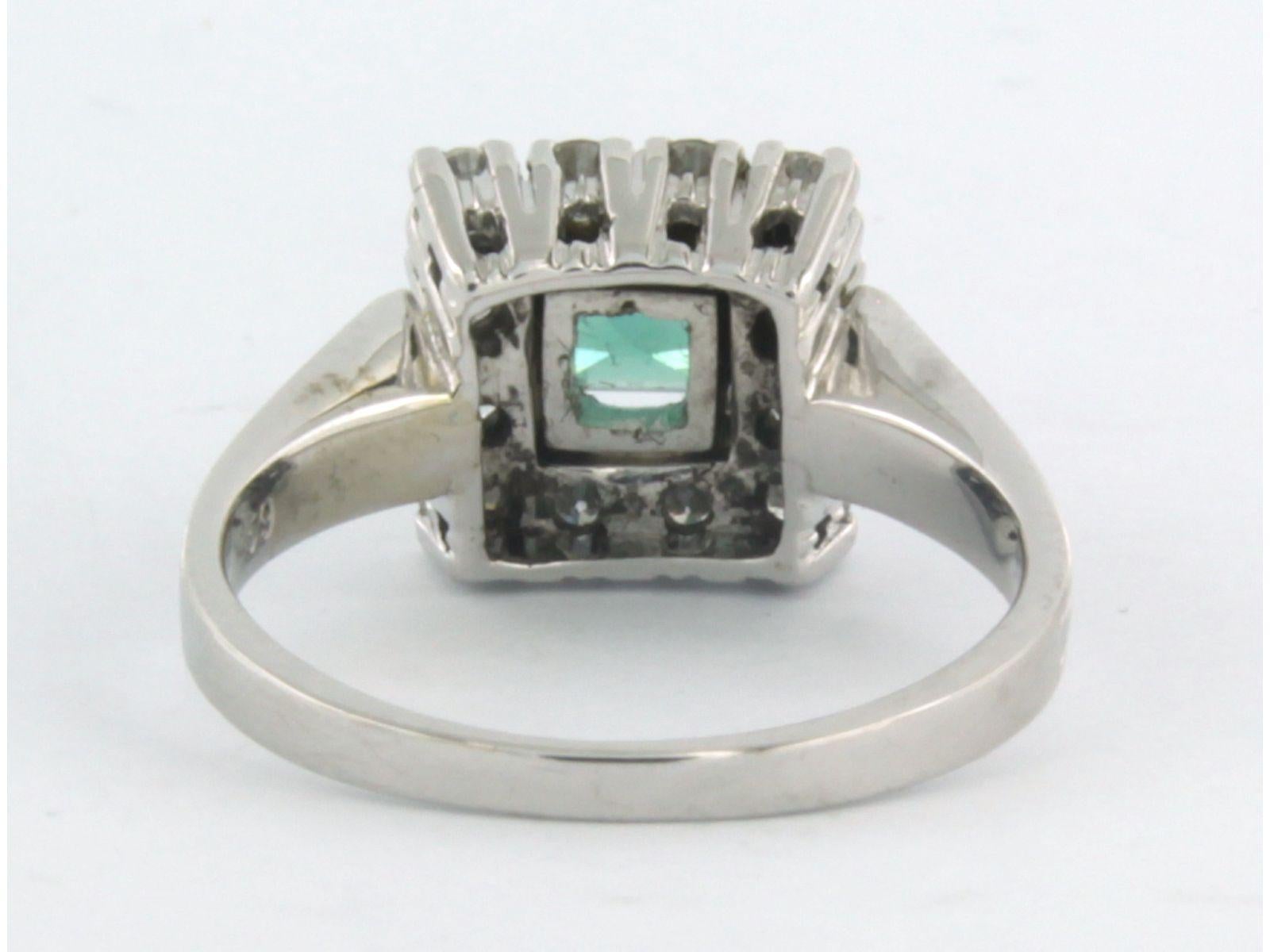 Ring with tourmaline and brilliant cut diamonds up to 0.63ct 14k gold 5.0 grams For Sale 1