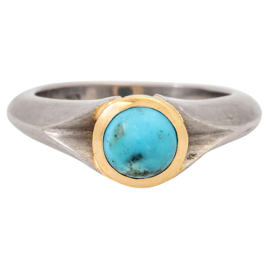 Ring with Turquoise For Sale