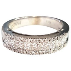 21st Century 18 Karat Gold White Diamond Wedding or Anniversary Ring to Stack