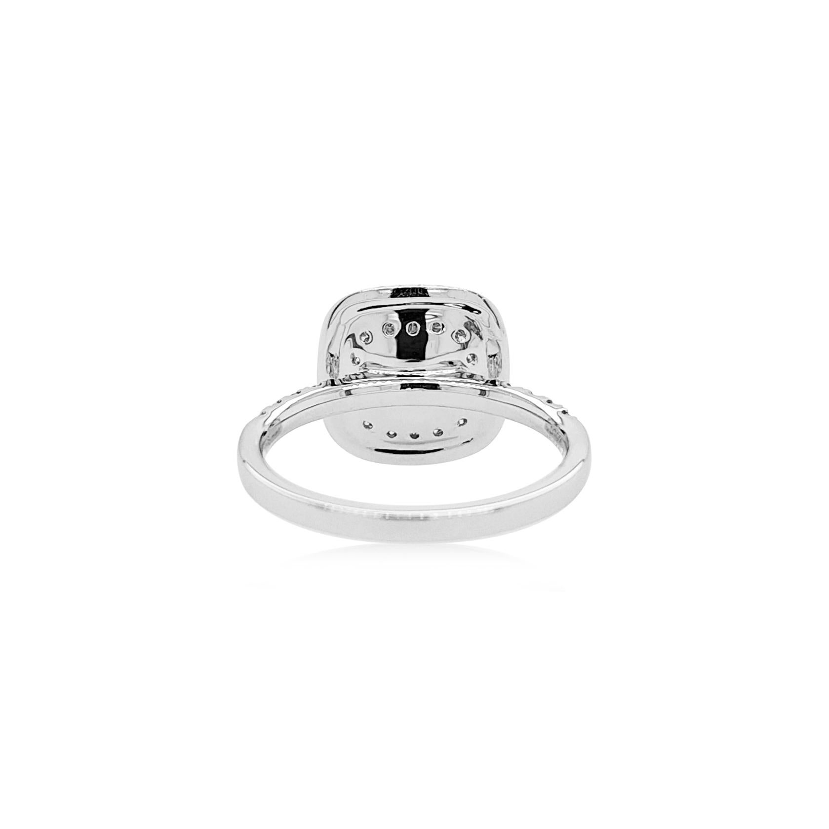 Anillo de oro y platino de 18 quilates con diamante amarillo y diamante blanco, talla brillante redonda Modernista en venta