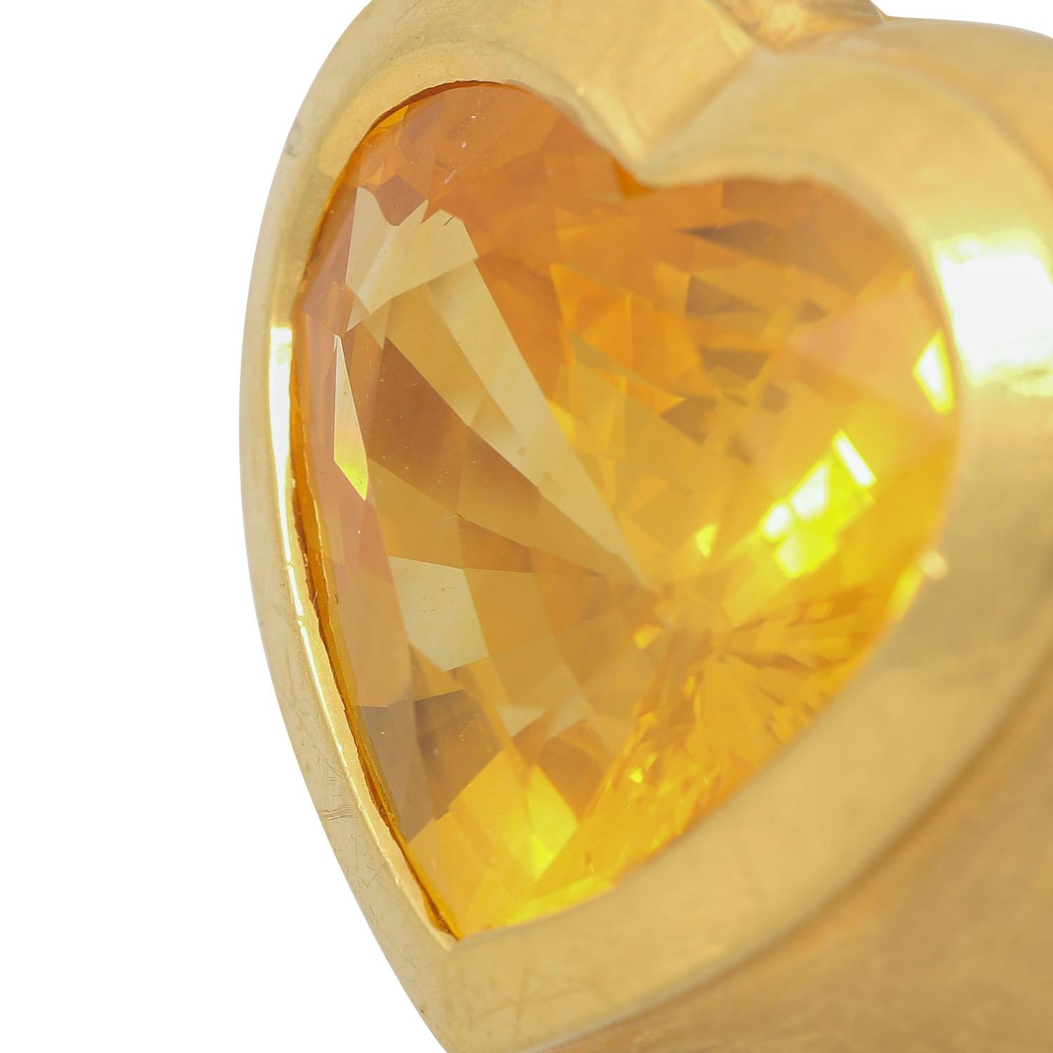 Ring mit gelbem Saphir ca. 6 Karat Damen im Angebot