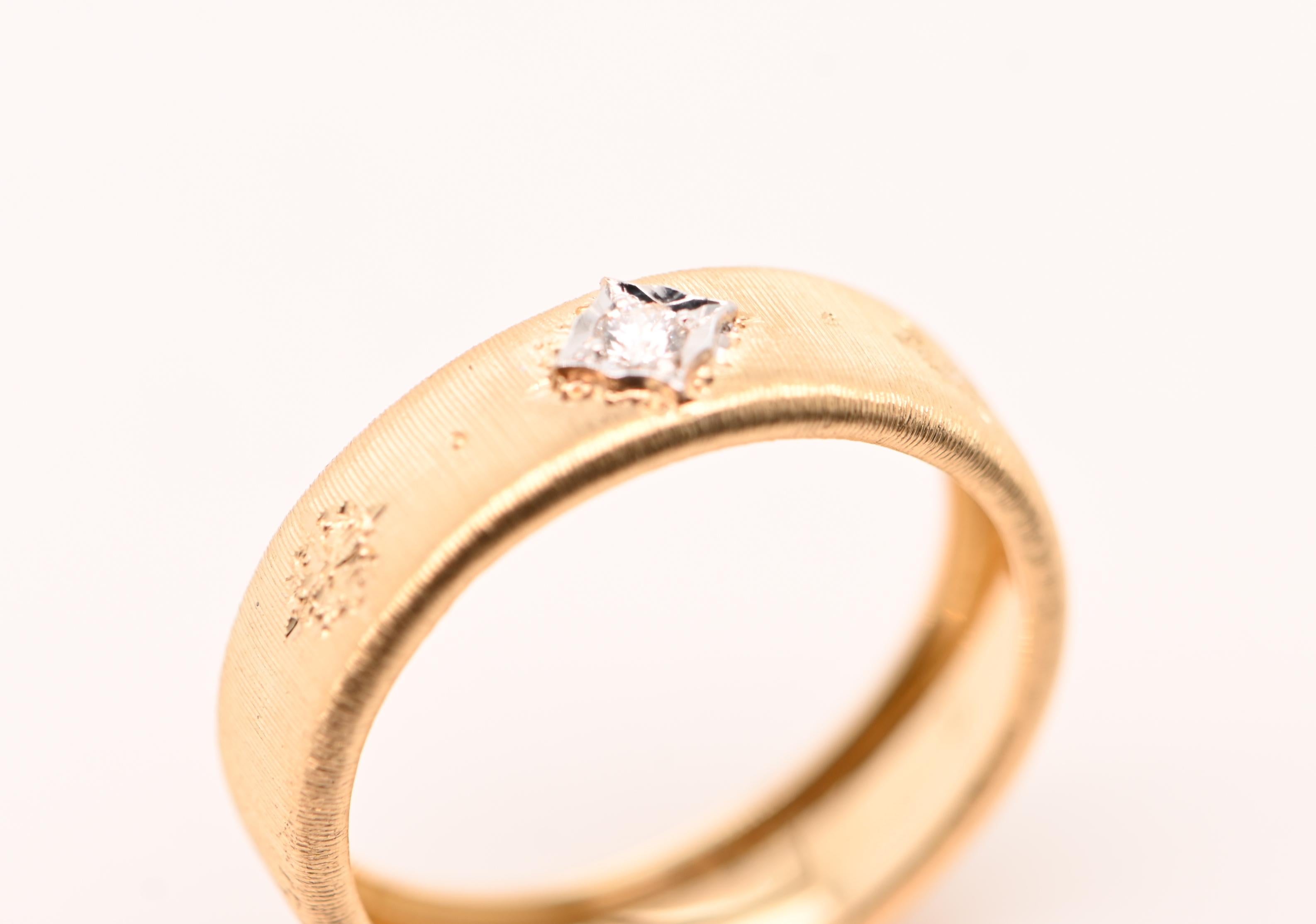 Ring Yellow Gold 18 Carats Princess Cut Diamond In New Condition For Sale In Vannes, FR
