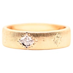 Ring Yellow Gold 18 Carats Princess Cut Diamond