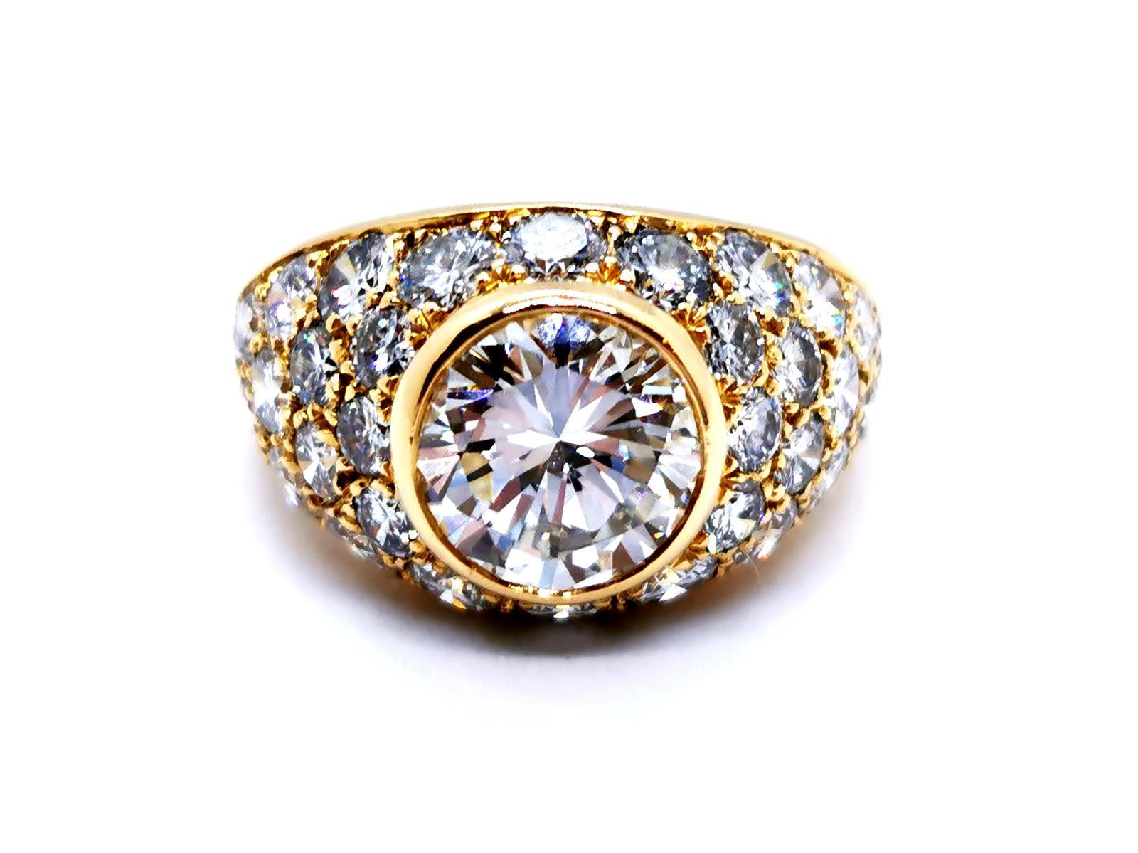 Bague Or Jaune Diamant Pour femmes en vente