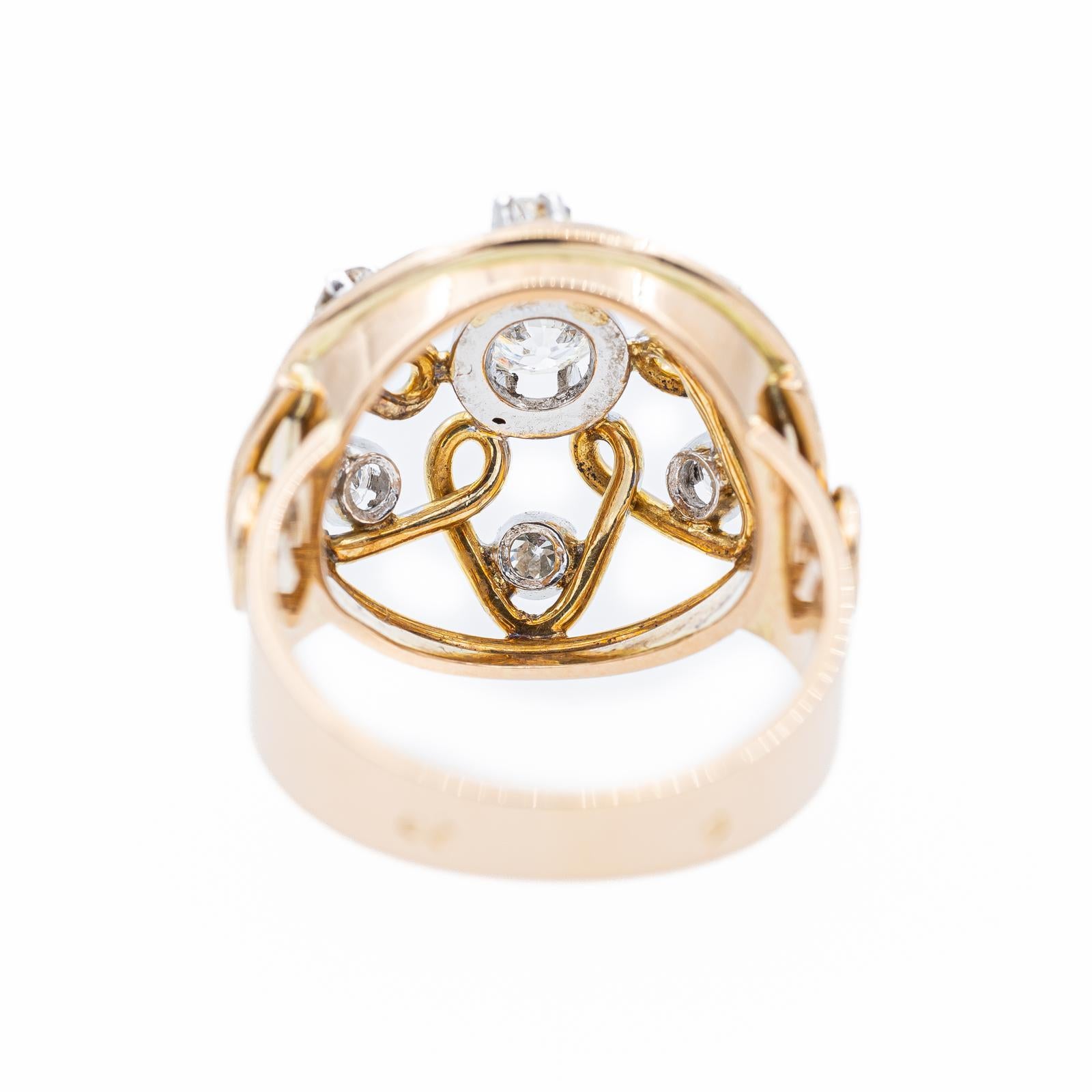 Women's Ring Yellow Gold Diamond For Sale