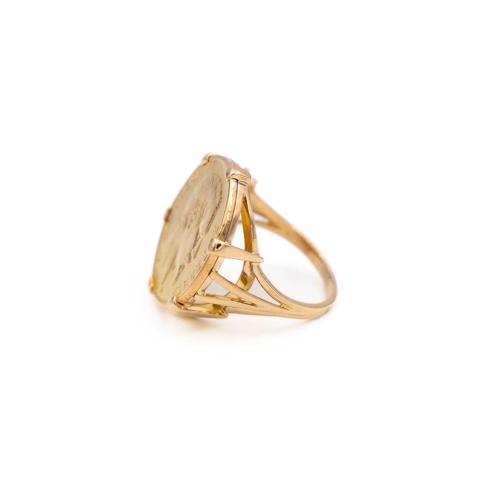 Ring Yellow Gold In Excellent Condition In PARIS, FR