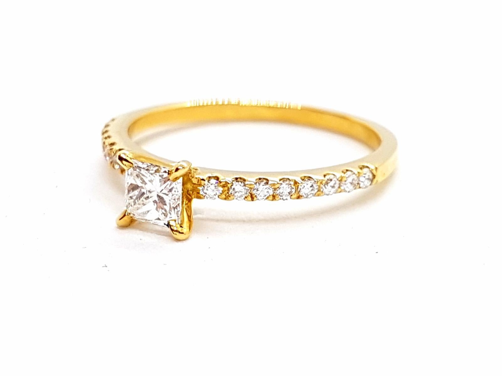 Ring Yellow Gold Diamond For Sale 13