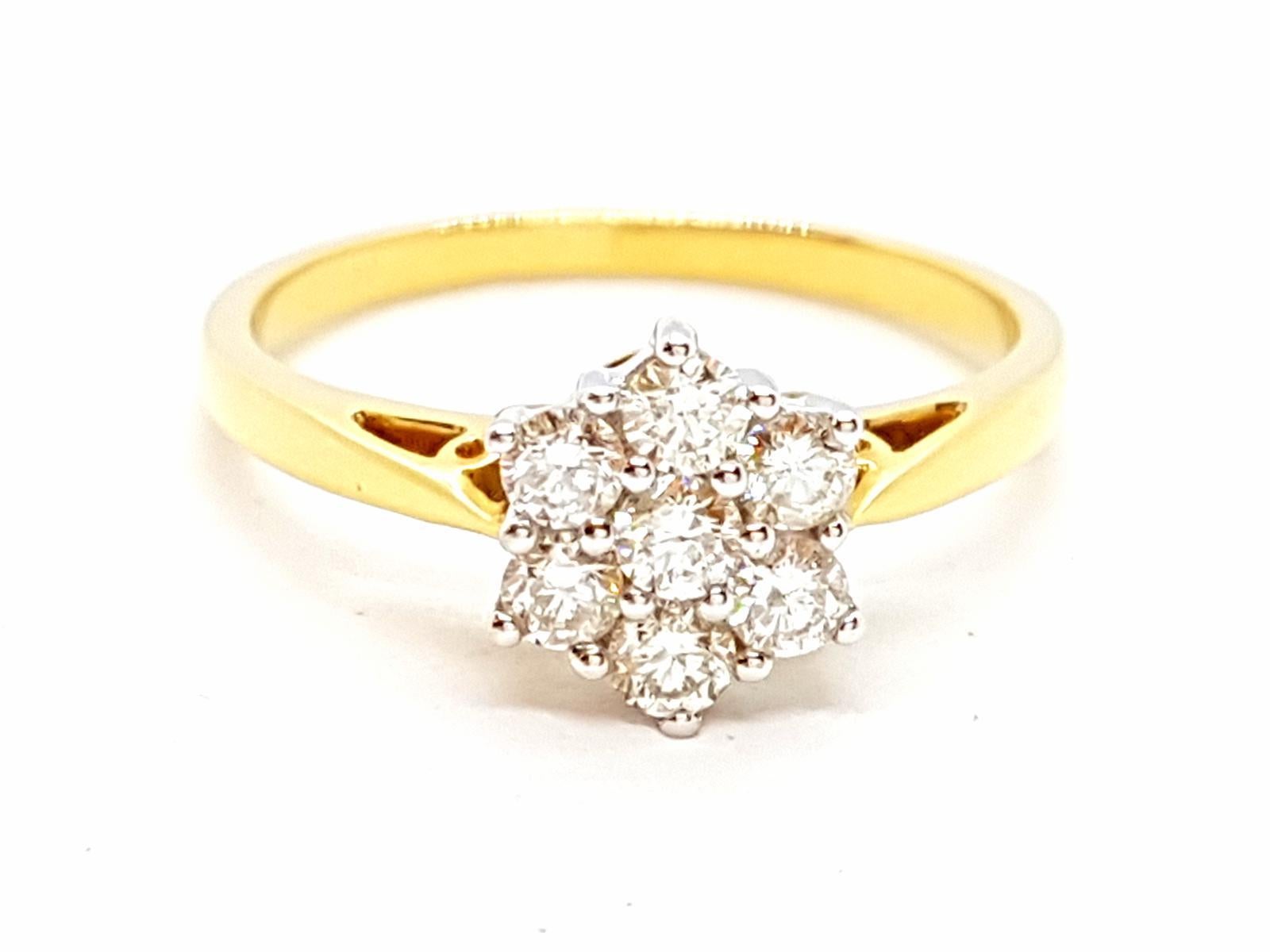 Ring Yellow GoldDiamond In New Condition For Sale In PARIS, FR