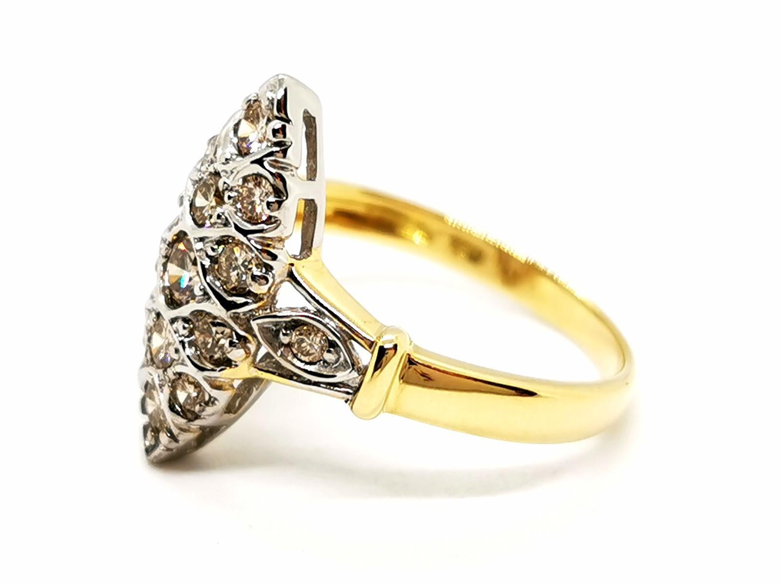 Brilliant Cut Ring Yellow Gold Diamond