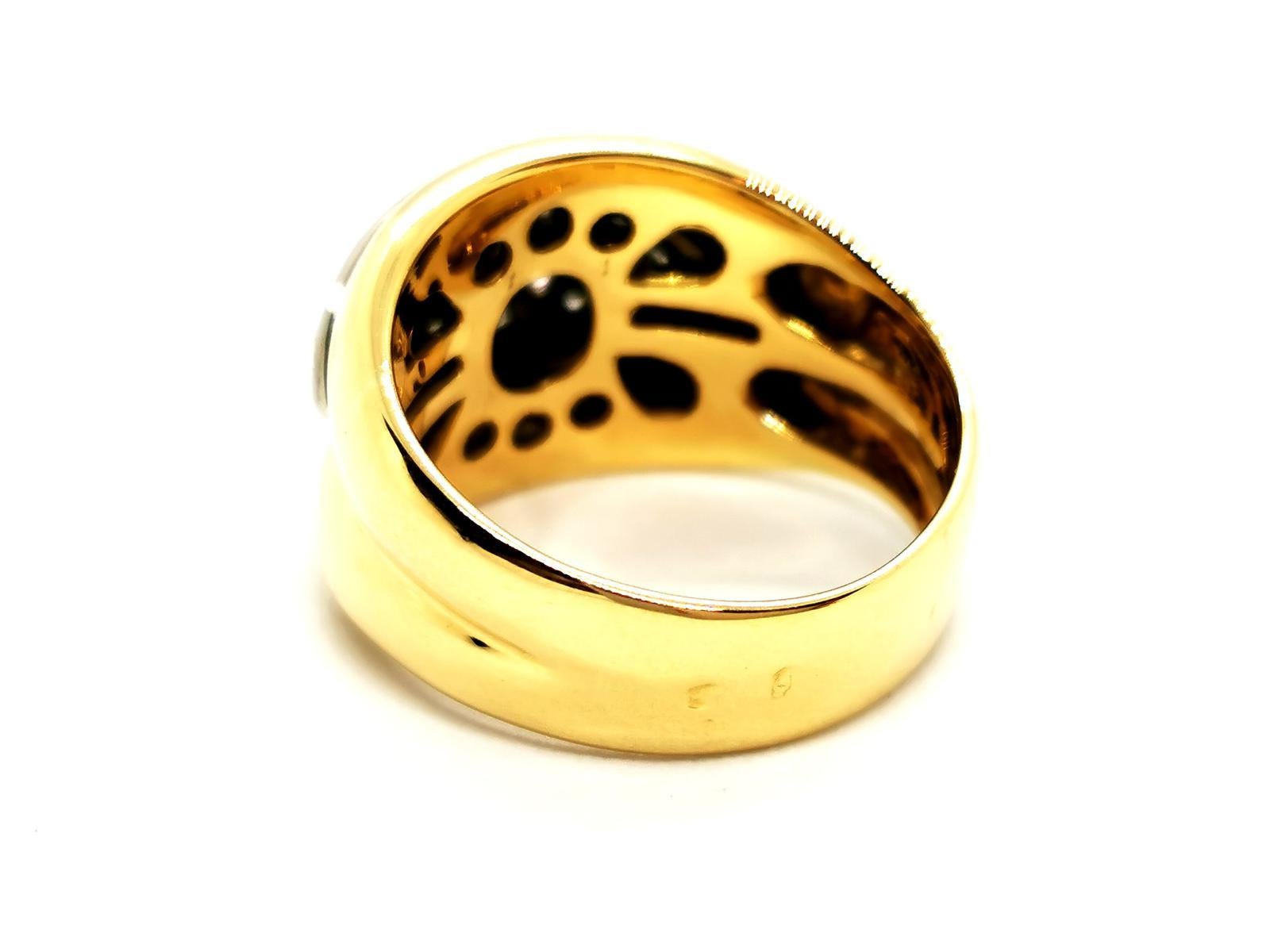 Brilliant Cut Ring Yellow Gold Diamond For Sale