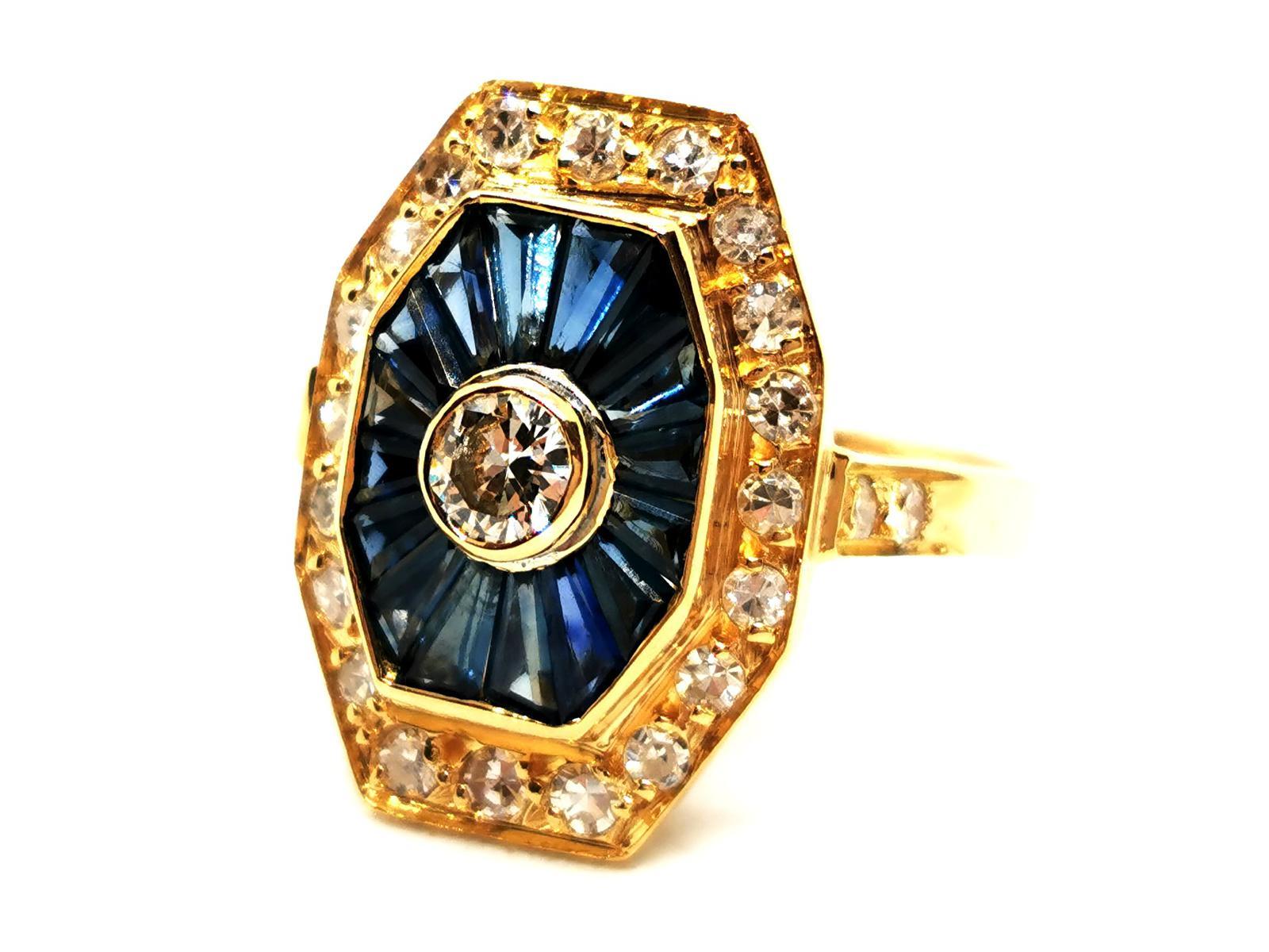 Brilliant Cut Ring Yellow Gold Diamond For Sale