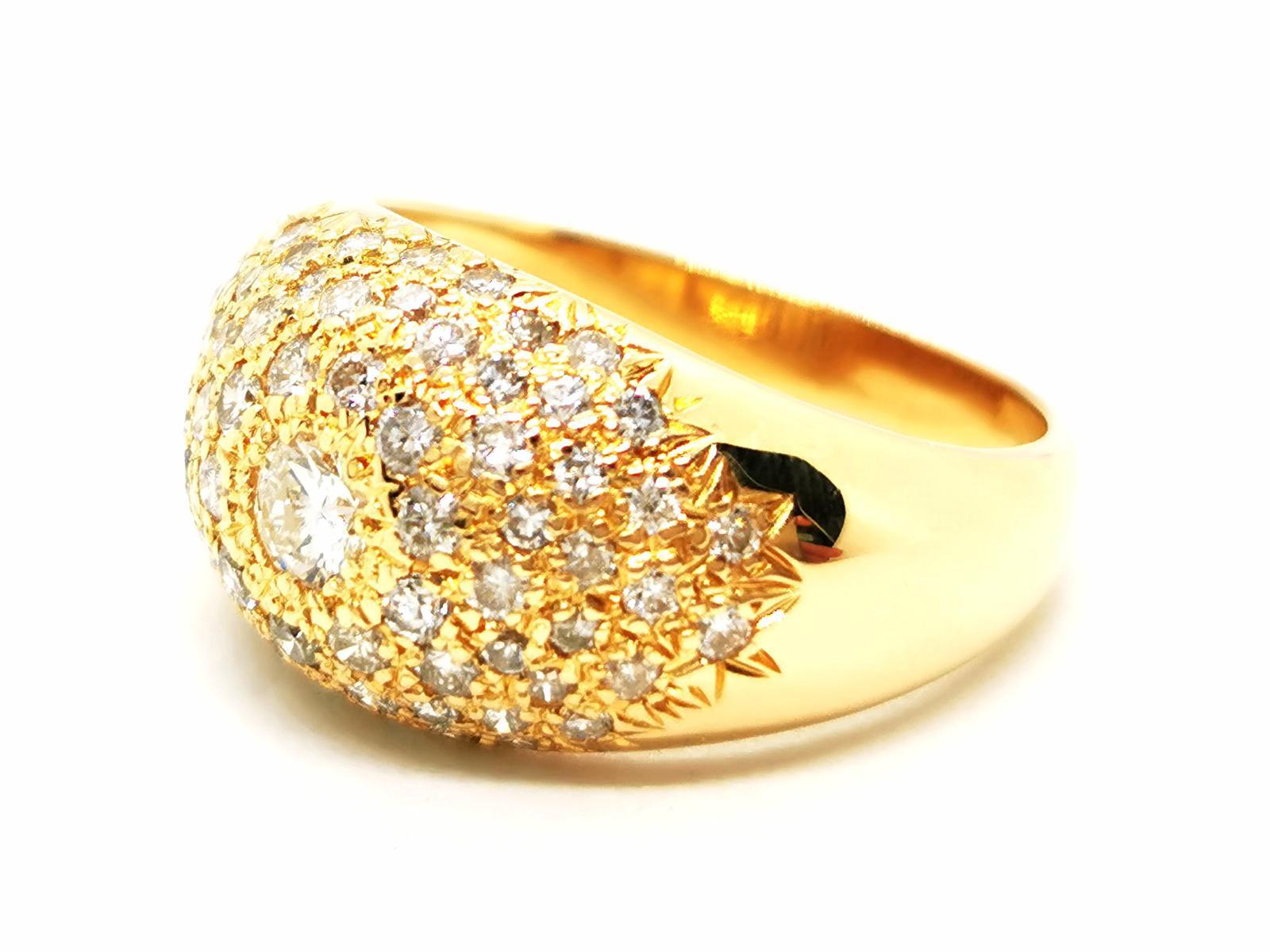 Brilliant Cut Ring Yellow GoldDiamond For Sale