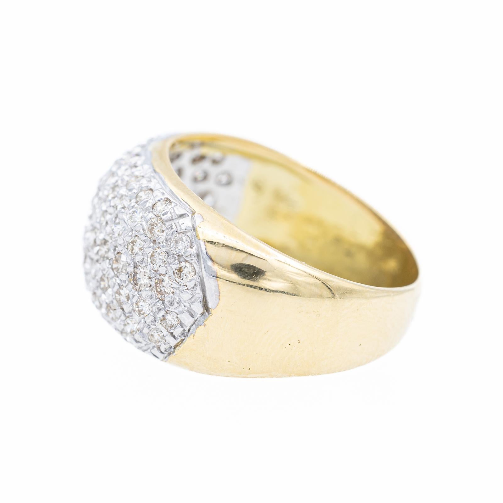 Ring aus Gelbgold mit Diamanten im Zustand „Hervorragend“ im Angebot in PARIS, FR