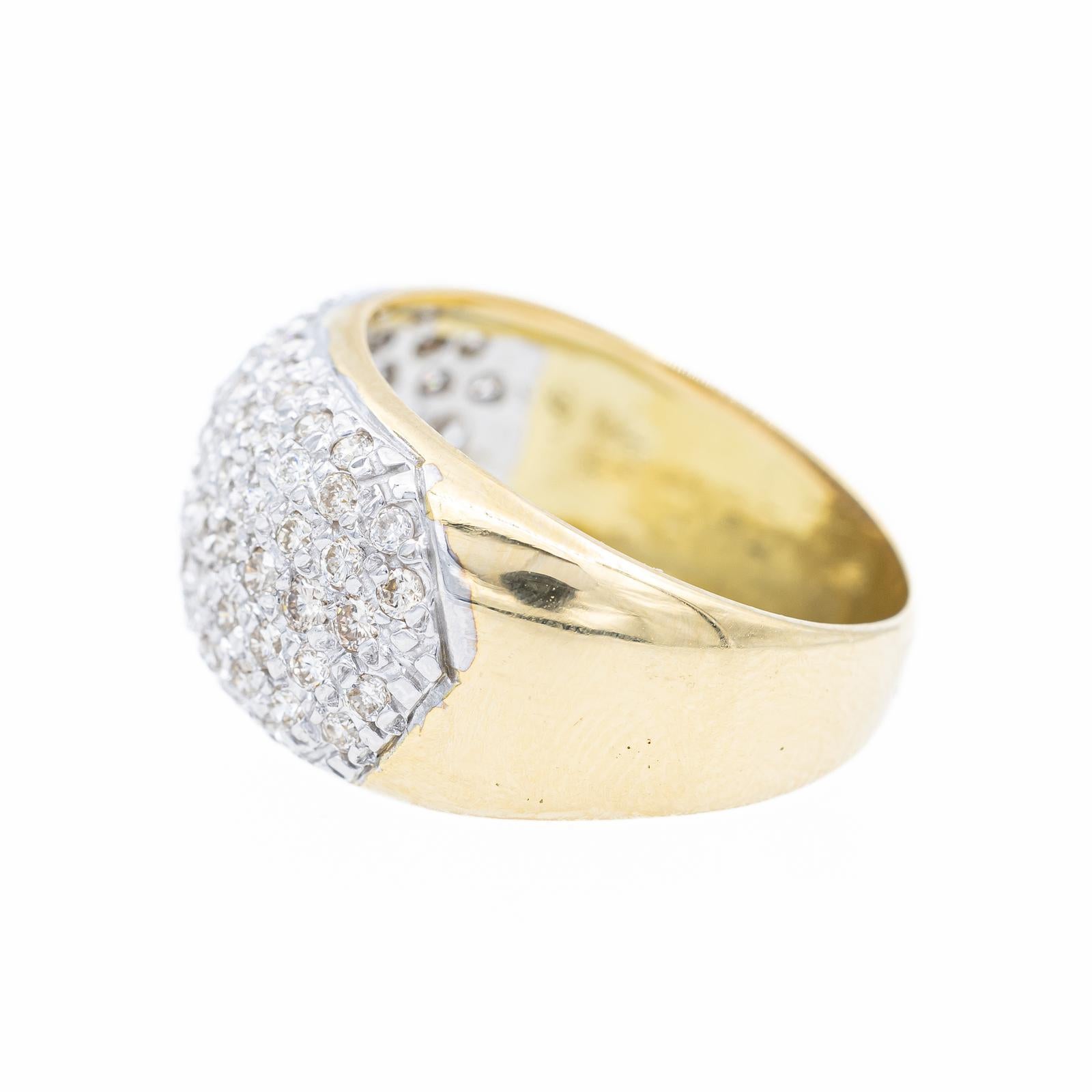 Ring Yellow GoldDiamond In Excellent Condition For Sale In PARIS, FR