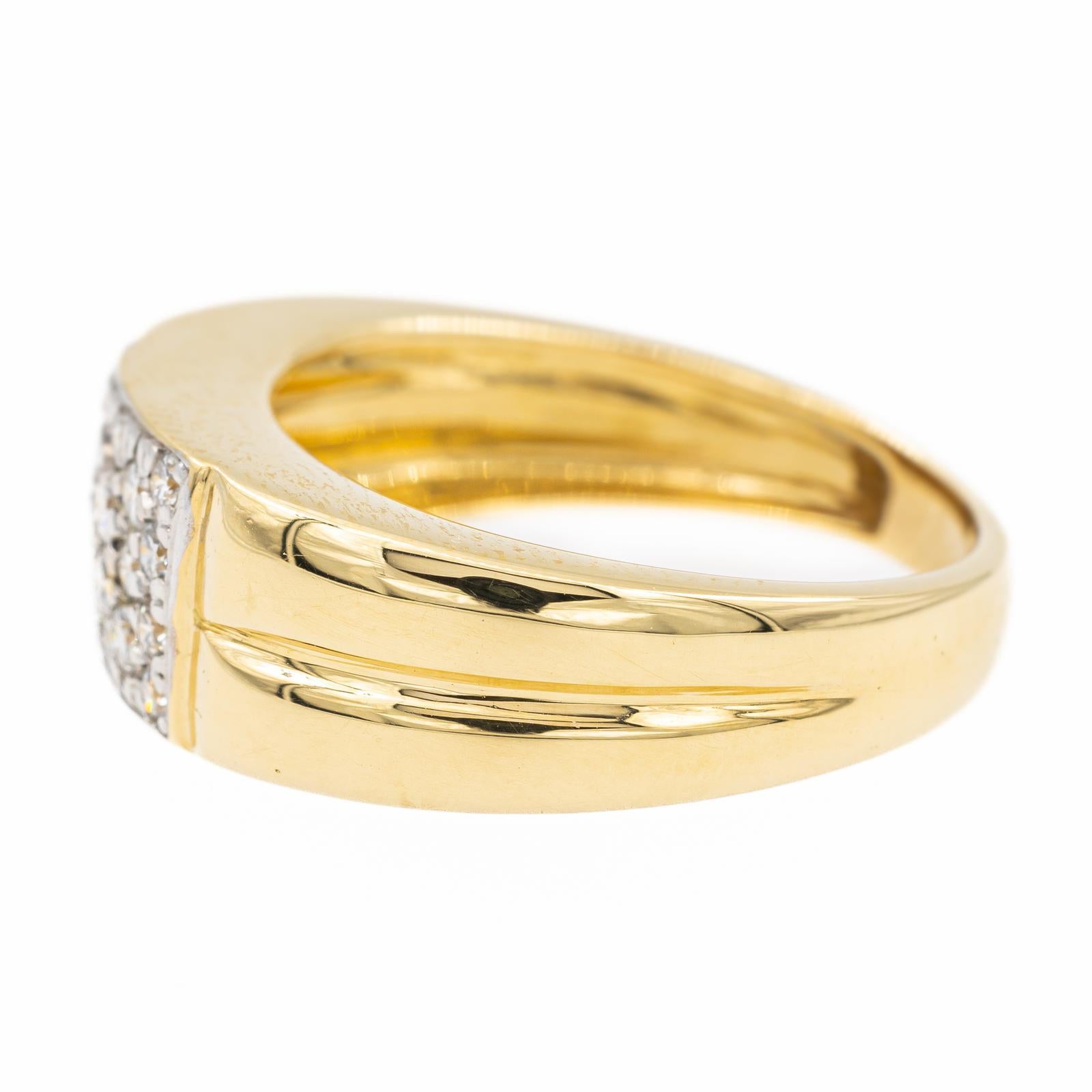 Ring aus Gelbgold mit Diamanten im Zustand „Hervorragend“ im Angebot in PARIS, FR