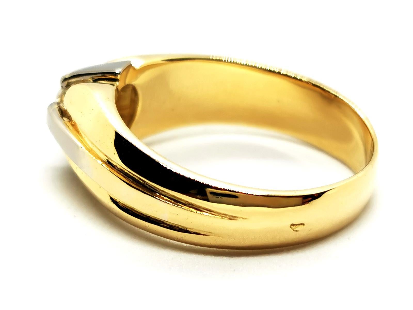 Ring aus Gelbgold mit Diamanten Damen im Angebot