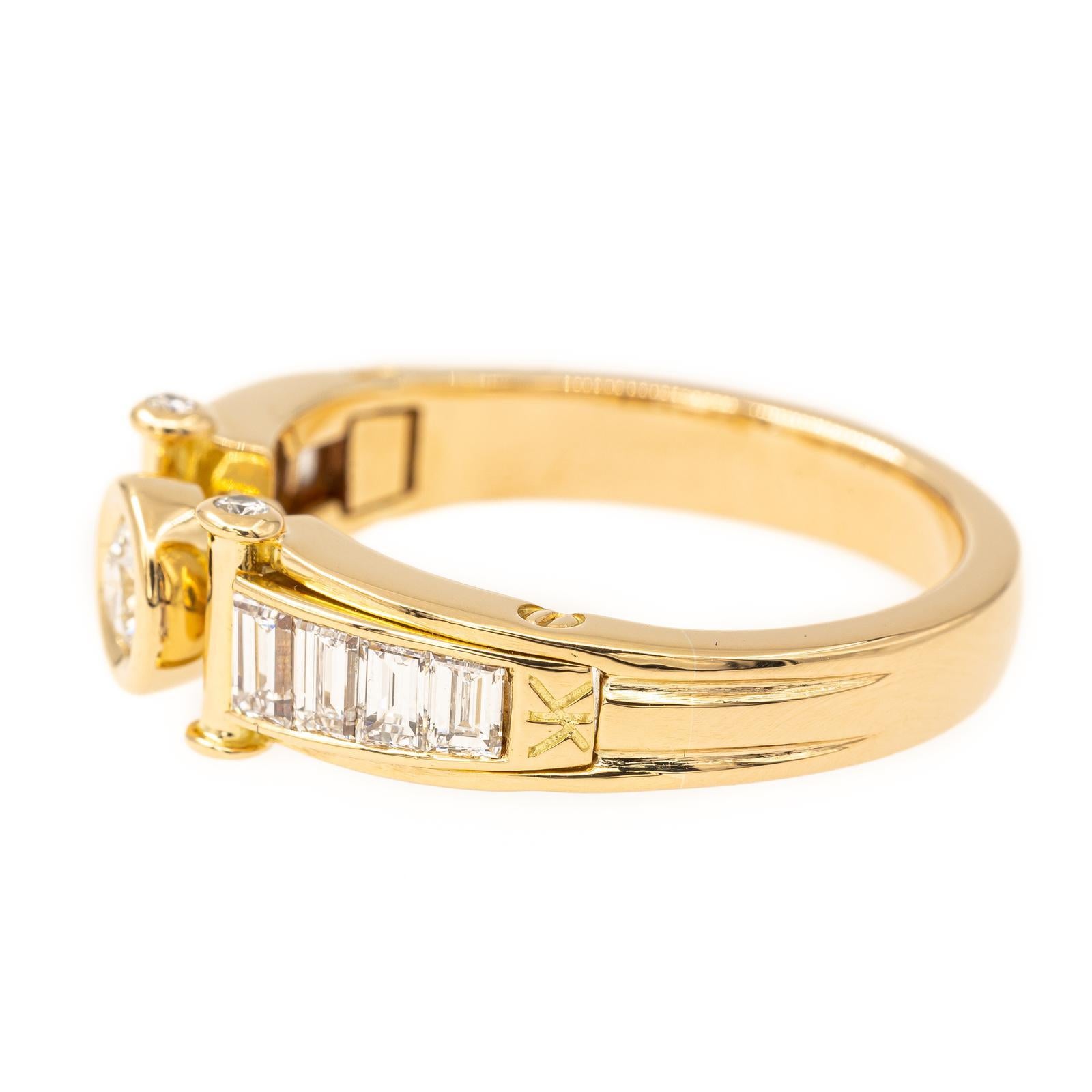 Gelbgold-Ring mit Diamanten Damen