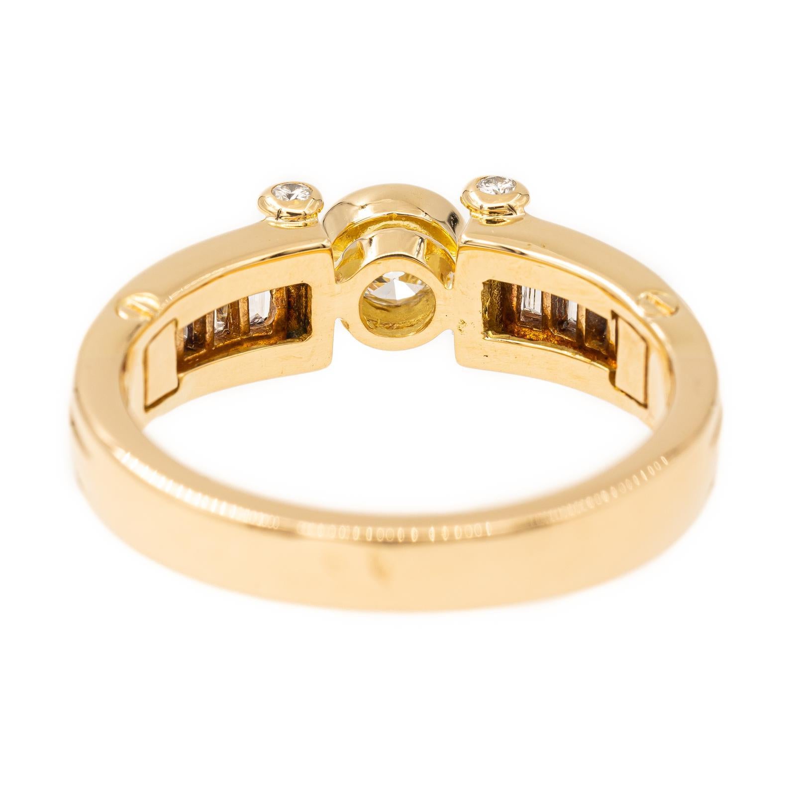 Gelbgold-Ring mit Diamanten 1