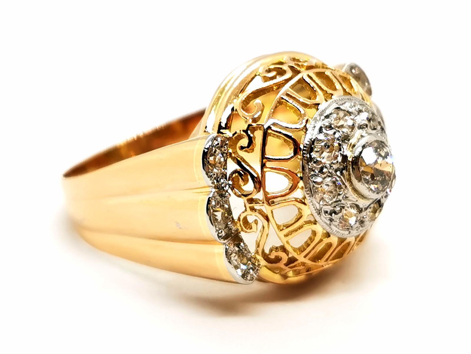 Ring Yellow Gold Diamond For Sale 2
