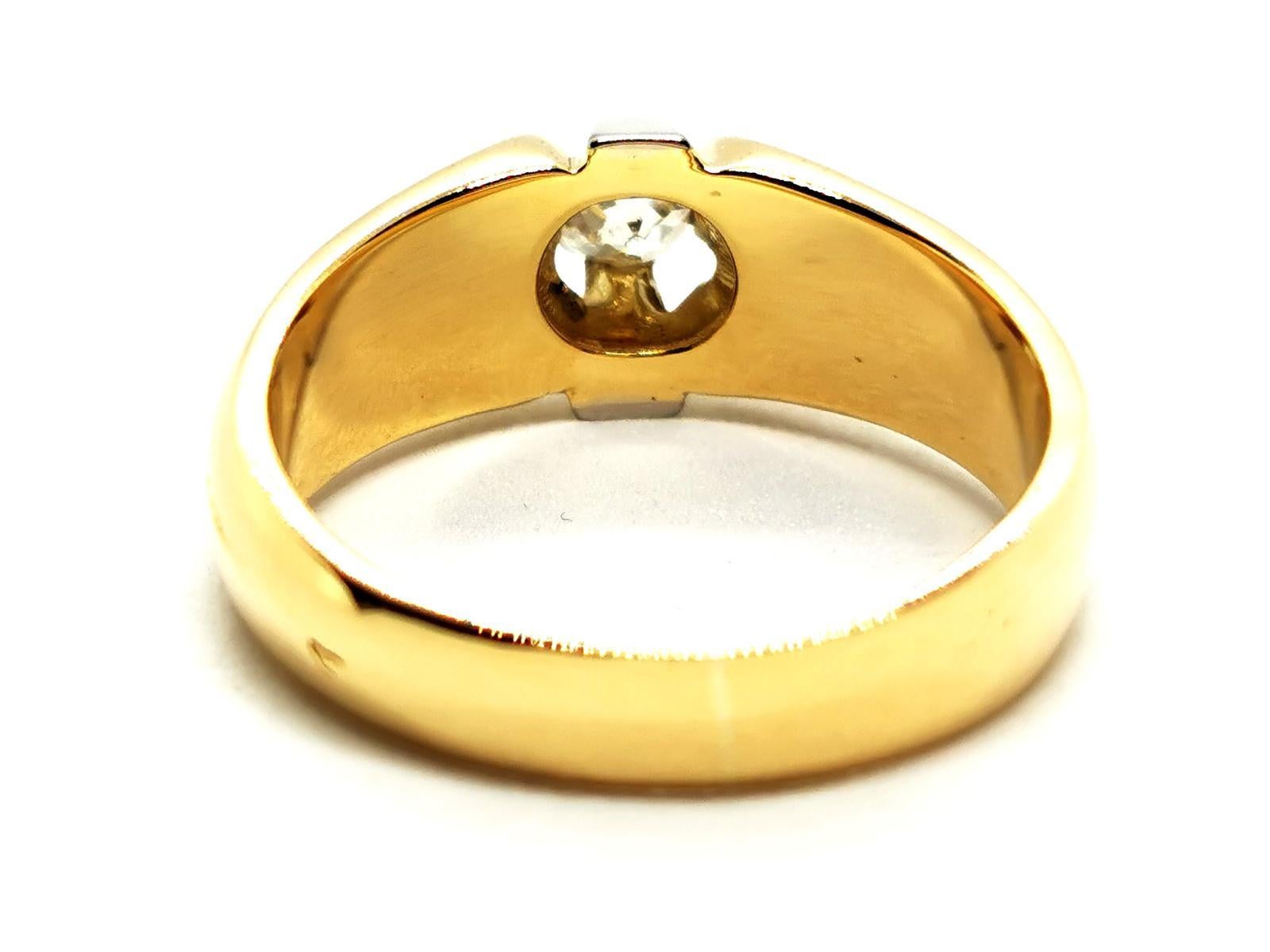 Ring aus Gelbgold mit Diamanten im Angebot 2