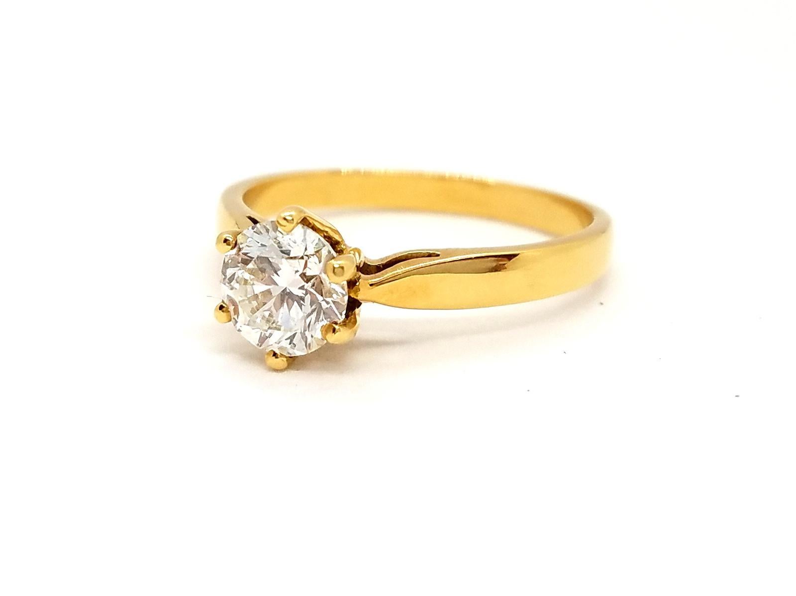 Ring aus Gelbgold mit Diamanten im Angebot 4